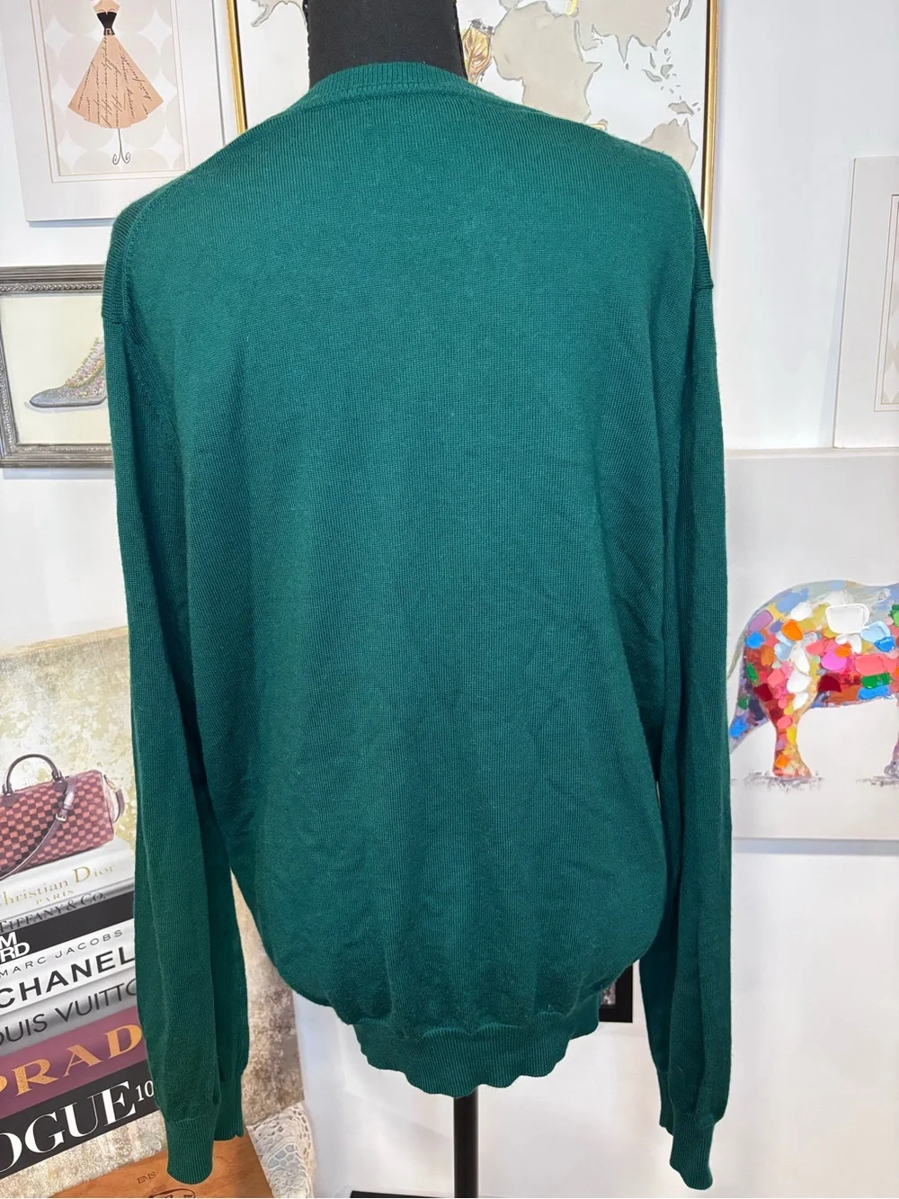 Banana Republic Men's Crewneck Sweater in Forest Green